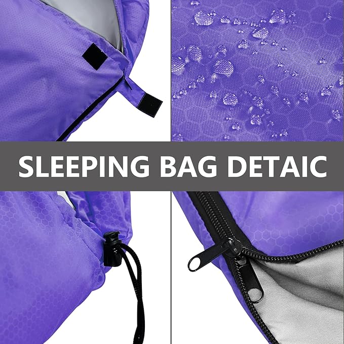 Sleeping Bags for AdultsKids &amp Girls-Warm &amp Cold Weather Lightweight Waterproof Sleeping Bag Backpack with Compact BagGreat for 3-4 Seasons HikingCamping and Outdoor