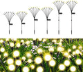 Firefly Lights Solar Outdoor 8 Modes 800mAh Swaying Solar Firefly Garden Lights Stakes Outdoor Waterproof for Outside Yard Patio Plant Christmas Holiday Garden Decor Warm White(6 Pack)