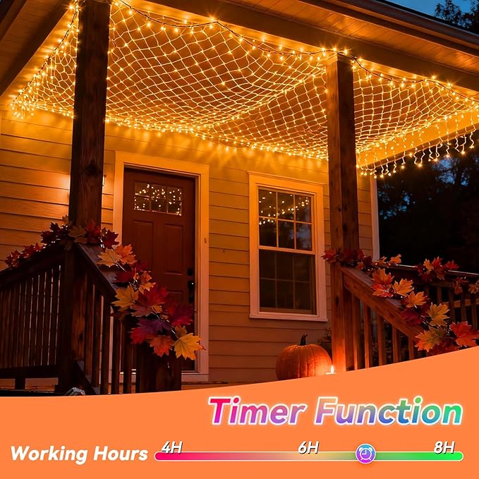 LitHome 10 x 10FT Christmas Net Lights Outdoor 35 Colors Changing 240 LED Christmas Net Lights with Remote Connectable 9 Modes RGB Mesh Light Plug in for Bushes Xmas Garden Gazebo Holiday Decor