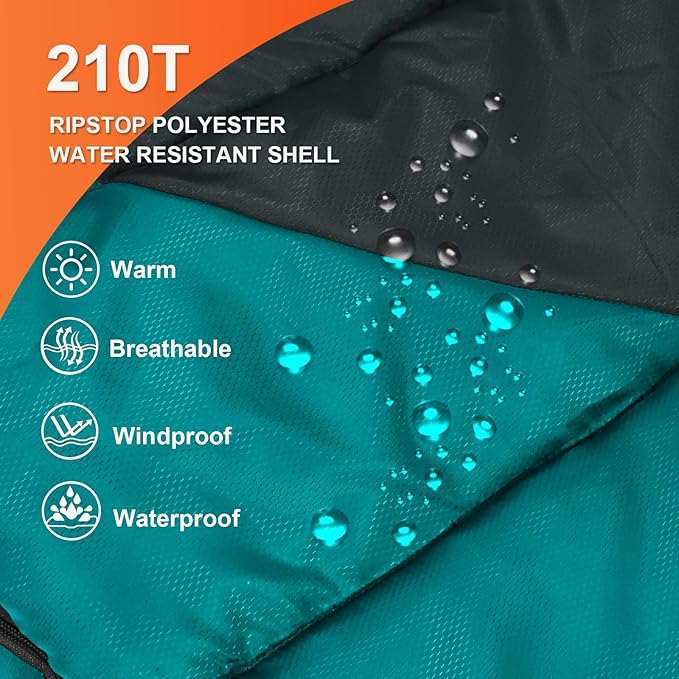 Northroad Mummy Sleeping Bag 14-59 ℉ 3-4 Season Warm &amp Cool Weather Summer Spring Fall Lightweight Washable Sleeping Bag for Outdoor Camping Hiking Travel Hunting