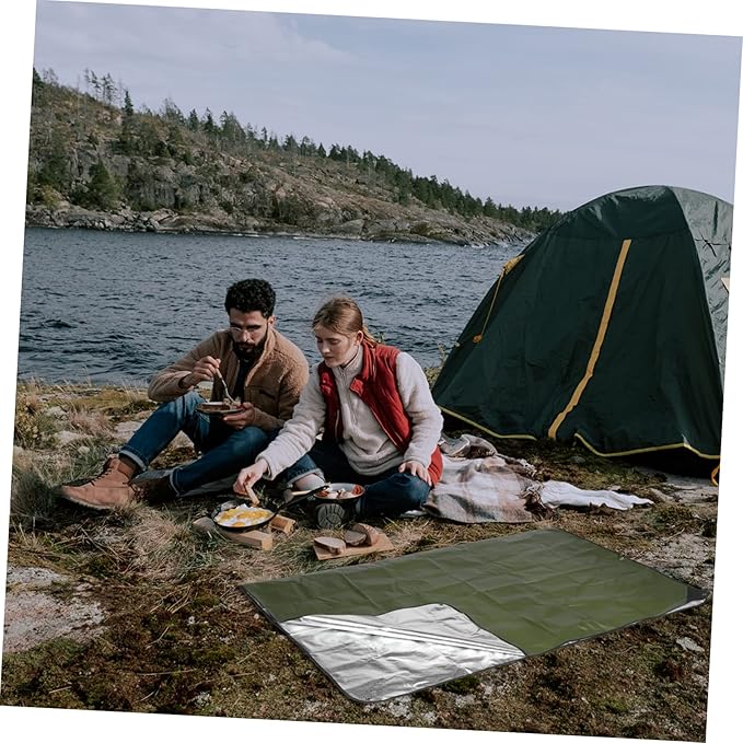 Thermal Emergency Blanket Camping Survival Mat Multi Functional Outdoor Awning Cloth for Hiking Picnics and Emergency Situations