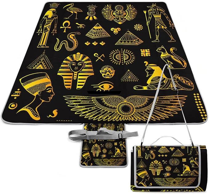 Tribal Native American Eagle Symbols Waterproof Outdoor Picnic Blanket Sandproof Beach Mat for Camping Hiking Grass Travelling