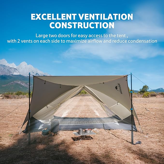 Naturehike Mongar UL 1-2 Person Backpacking Tent15D Nylon Waterproof Ultralight One Person Two Person Tent with Footprint