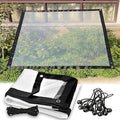 Clear Waterproof Tarp 0.18mm Thickened PVC Cover with Grommets &amp Bungee Cords for Outdoor Protection(16x18 FT)