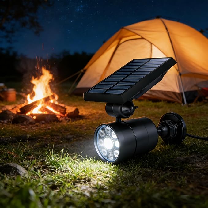 Solar Motion Lights for Outside Aluminum case(Not plastic) Outdoor Solar Flood Security Spot lights 1400LM 9W LED(130W Equ.) Garden Step Deck Patio Post Porch 100-Week FREE Refund/Replacement(Black)