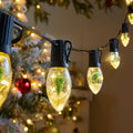 C9 LED Christmas Lights Outdoor 25 Ft C9 String Lights with 20 Shatterproof LED Bulbs 3 Light Mode Connectable Waterproof Christmas Tree Lights for Outside Indoor Holiday Garden Decor Warm White