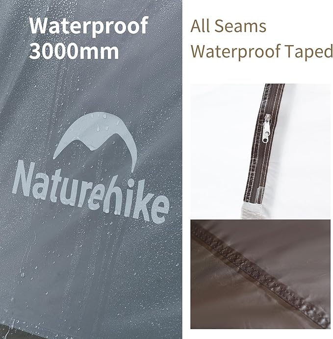 Naturehike Cape 4/6/8 Person Camping Tent 60S Easy Setup Instant Tent Pop up Tent Waterproof Large Tall 6/8 Person Tents for Camping Car Camping