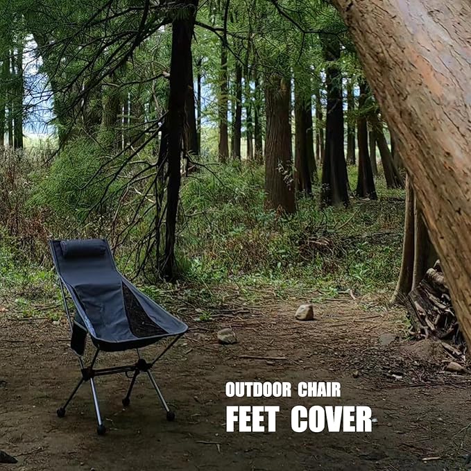 4 pcs Camping Chair Feet Replacement Cap Covers Anti-Sinking for Ultralight High Back Folding Camping Chairs Moon Chair/NatureHike 15mm/0.59