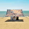 ALAZA Fox Cherry Blossom Beach Tent Sun Shelter UPF50+ Protection Beach Shade Canopy w/ 4 Sandbags for Outdoor Camping Fishing Backyard Fun Picnic 10x9 ft