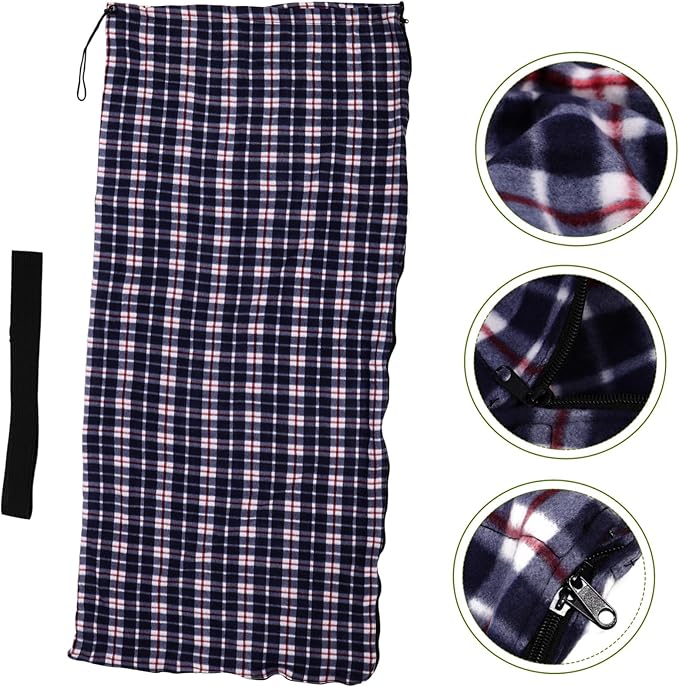 Portable Adult Down Liner for Outdoor Camping Hiking Travel Lightweight Warm Fleece Sleeping Sack Blanket for Picnics Beach Noon Breaks and Cold Weather Use