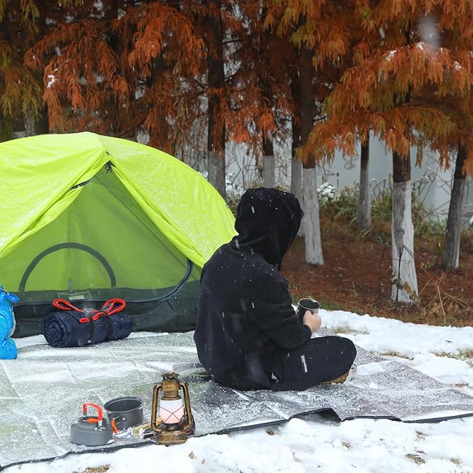 RedSwing 4 Pack Emergency Blankets Waterproof Survival Thermal Tarp Multipurpose Reflective Insulated All Weather Blankets for Camping Hiking Orange