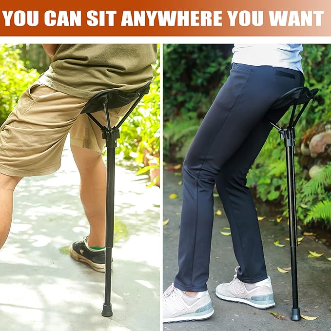 Portable Retractable Camping Stool Height-Adjustable One-Legged Chair with Carry Backpack for Fishing Hiking Hunting BBQ Bear up to 150kg