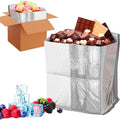 ABC PACK &amp SUPPLY 50 Pack Silver Foil Insulated Box Liners 10 x 10 x 10 inches. Shipping Boxes for Frozen Food Odorless Insulated Containers. Bulk of Leakproof Cold Boxes for Frozen Fish Meat