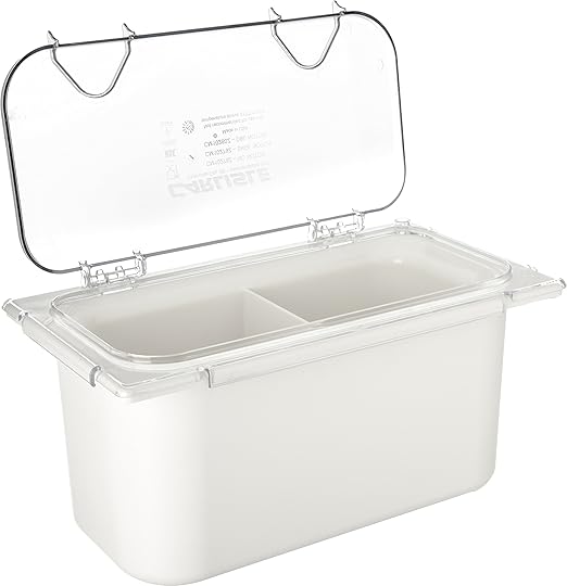 Carlisle FoodService Products CFS CM10278Z07 Coldmaster EZ Access Lid 1/3 Size 0.9 Height 13 Width 7 Length Polycarbonate (PC) Clear (Pack of 2)