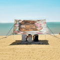 ALAZA Cow Bull Easter Eggs Beach Tent Sun Shelter UPF50+ Protection Beach Shade Canopy w/ 4 Sandbags for Outdoor Camping Fishing Backyard Fun Picnic 10x9 ft