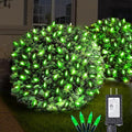 120Led Christmas Net Lights Outdoor 5ft x 6ft Connectable 8 Modes Waterproof Black Wire 29V Plug in Mesh Net Christmas Lights for Garden Yard Bushes Trunk Xmas Tree Decor (Green)