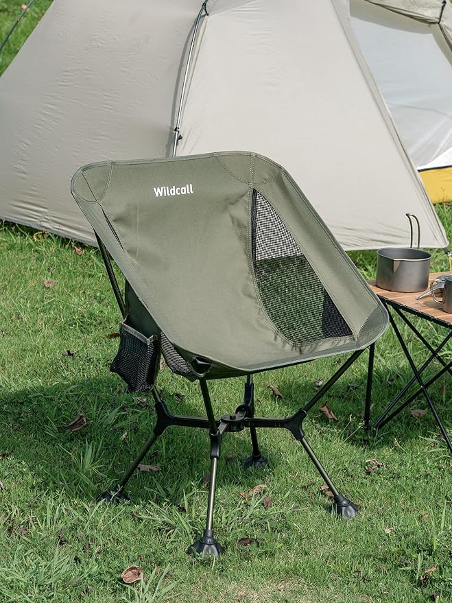 WildCall Ultralight Compact Camping Chair Quick Setup Frame Beach Chair with Anti-Sink Large Feet