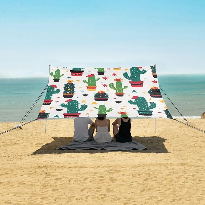 Christmas Cactus FlowerCamping Sun Shelters 9.2 x 10.5 FT Beach Canopy Tent Sun Shade with Carrying Bag for Camping Trips Fishing Backyard Fun or Picnics 21341413