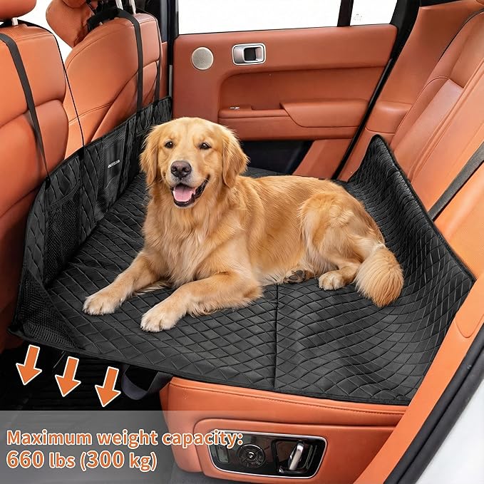 Car Rear Seat Extension Plate Foldable Car Back Seats Extender for Sleeping Increase Travel Trunk and Camping SpaceDog Seat Covers for SUV Model Y/3 F150/RAM Trucks