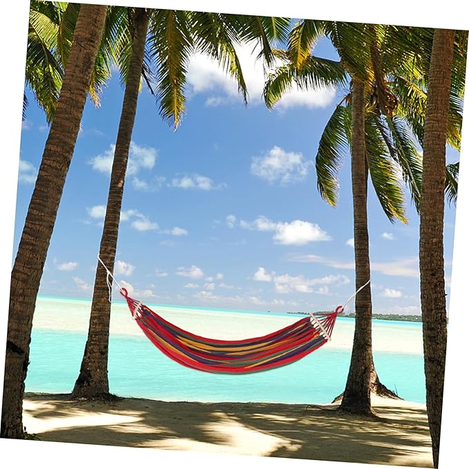 150kg Canvas Rollover Hammock Straps Bug Net Capacity for Park Courtyard for Camping Relaxation