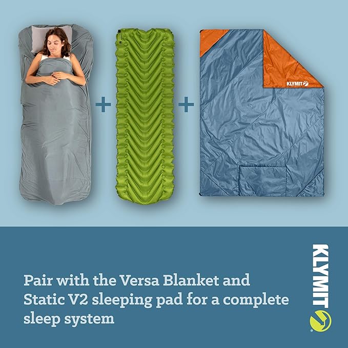 Klymit Nest Sleeping Bag Liner Warm Weather Sleeping Bag Insert Gray XL