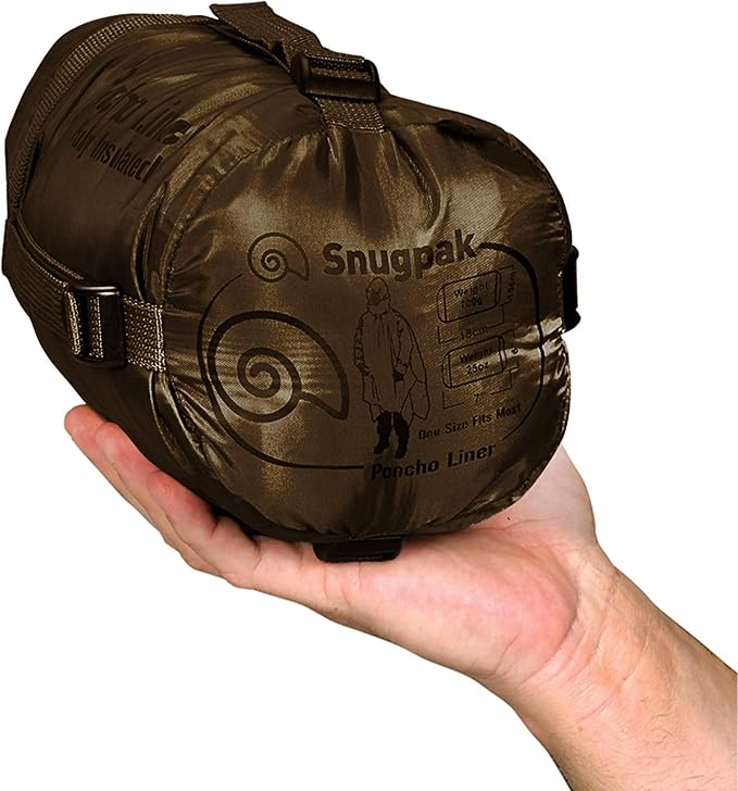 Snugpak Poncho Liner Water Repellent Lightweight Dedicated Sleeves and Hood
