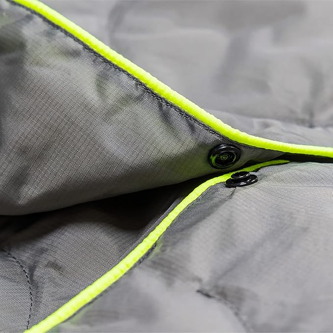 Pelican Outdoor Woobie Camping Accessories - Blanket - Poncho Liner w/Carry Bag - [Water Resistant] [600 Duck Down Fill] - Light Soft Warm Travel Blanket - Camping Gifts for Hiking Picnic - Grey