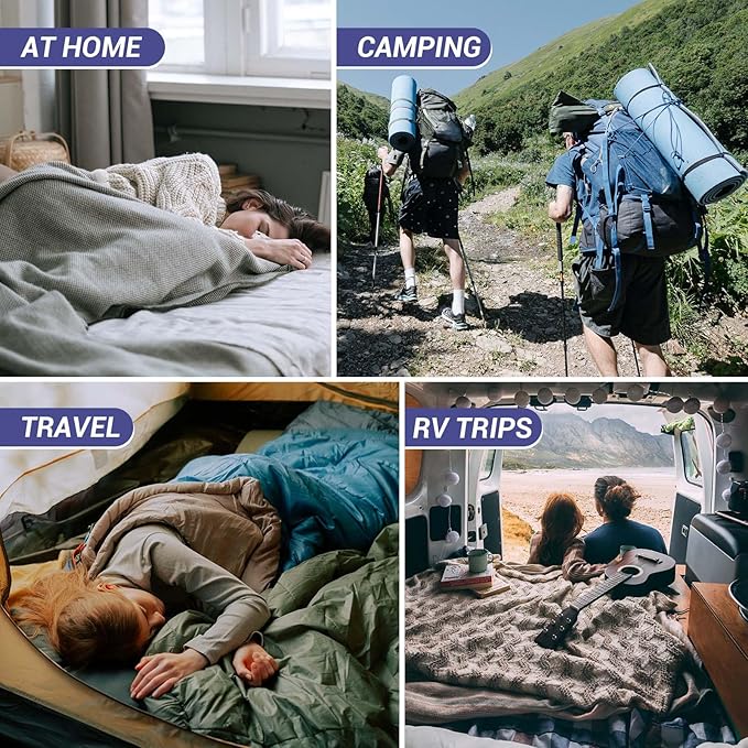 KingCamp Sleeping Bag for Adults Cold Weather &amp Warm Extra Wide Big &amp Tall XL Portable Waterproof Flannel Sleeping Bags Essentials Gear Accessories for Camping Backpacking Hiking Indoor &amp