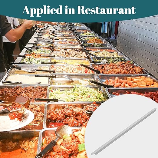 tonchean 12PCS 20.67 Inch Stainless Steel Steam Table Adapter Bars Metal Cooler Food Divider Rods for Hotel Pan Configuratio Commercial Food Service Use