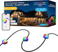 Enbrighten Vibe Eternity Accent Permanent Outdoor Lights for House 150ft 36 RGBWIC LEDs Wide Spacing 94lm Tunable White Everyday Eave Lighting Smart App Works with Alexa Google Home 85716