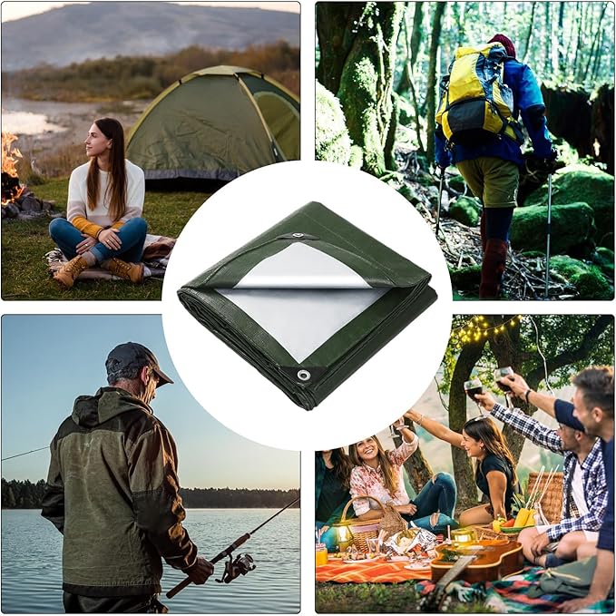 Tent Ground Tarp – Waterproof Thickened Layer Floor Insulation Portable Camping Mat Foldable Outdoor Footprint | Versatile Protection for Beach Setup Car Travel Trips Camping Adventure Sites