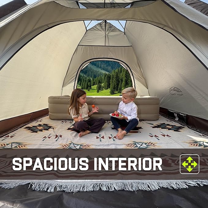 Happy Travel 1/2/3/4 Person Camping Tent Instant Easy Pop Up Tents for CampingAutomatic Waterproof Family Camping Tent Easy Set Up TentPortable Windproof Dome Tent for Camping Hiking &amp Traveli
