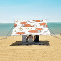 Lovely Fox Leaf Camping Sun Shelter Beach Tent Portable Beach Sun Shade Outdoor Canopy for Camping Trips Fishing Picnic