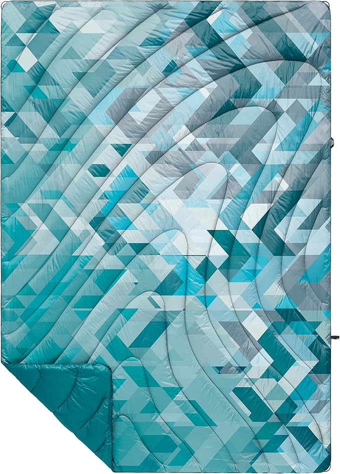 Rumple Original Puffy Blanket for Camping and Outdoors Original Puffy V1 Geo Blue