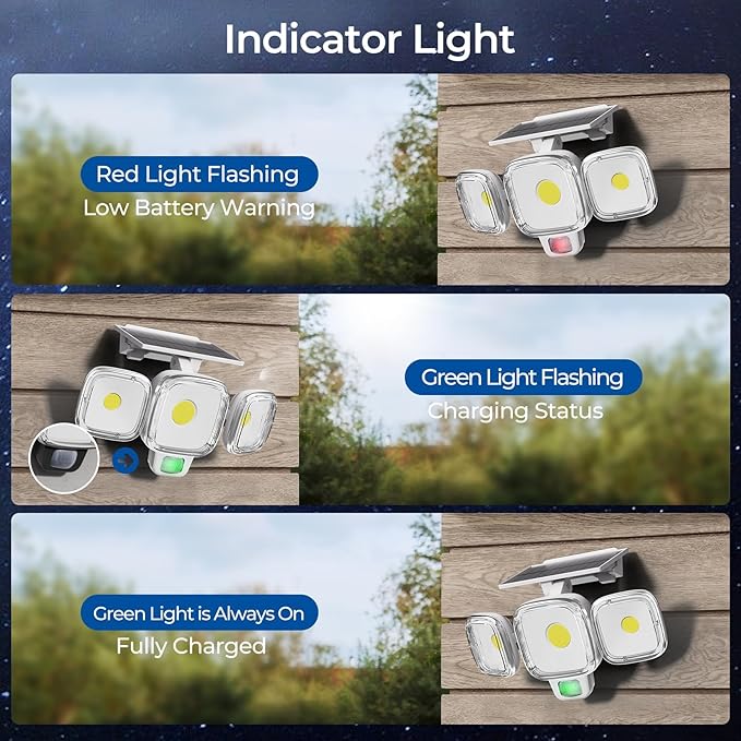 Solar Motion Sensor Outdoor Lights 3 Modes LED Security Flood Light with Remote Control IP65 Waterproof Solar Powered Outside Wall Light for Garden Patio Garage Yard (White 2 Pack)