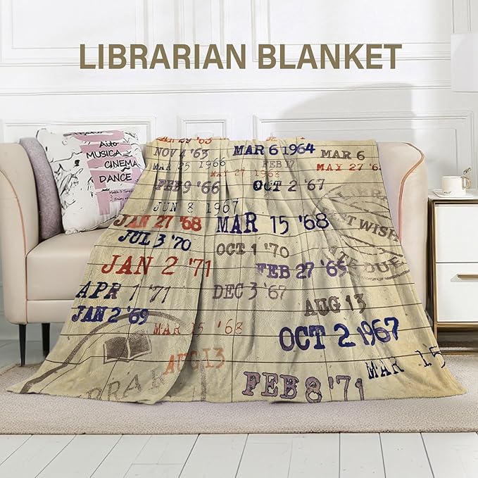 Reading Blanket Gifts for Book Lovers Book Gift for Women Book Blanket 60x 50 Librarian Gifts Birthday Christmas Thanksgiving Gift for Women