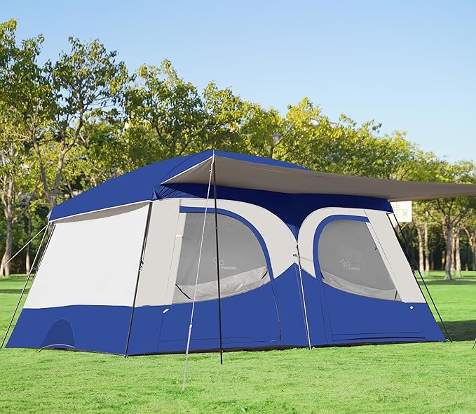 Vidalido Tents8-10 Person Camping Tent with Extended Vestibule2 Room Weather Resistant Family TentsEasy Install Waterproof Outdoor Tent for Camping Hiking