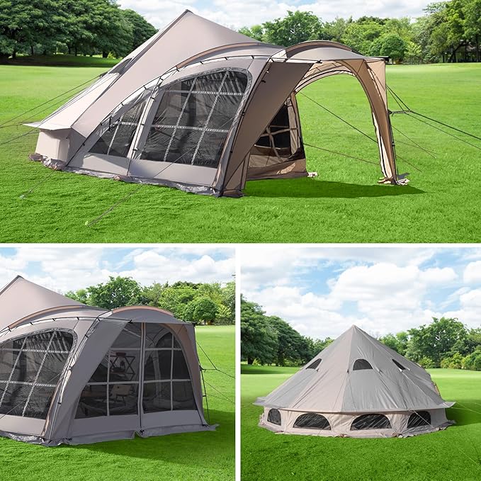 Tents 4/6/8/12 Person Easy Setup Waterproof Camping Tent with Rainfly Portable Double Layer Large Family Tent for Camping Backyard Outdoor &ampHiking