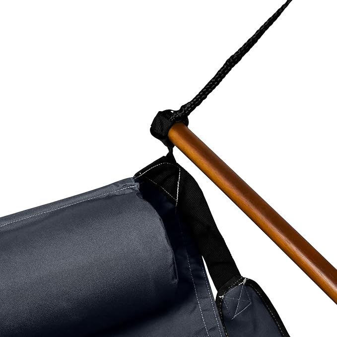 Hammaka Hanging Hammock Air Chair Wooden Dowels Black