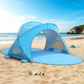 Beach Tent Sun Shelter Sun Shelter for 1-4 Person Beach Shade Tent Beaches Shade with 2 Zippered Doors Portable Tents for Camping Fishing Blue