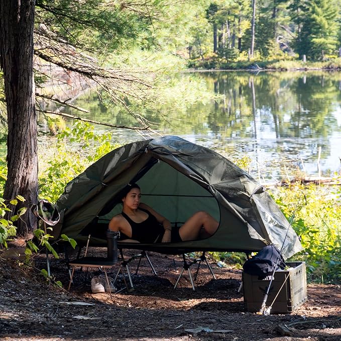 Night Cat 1-Person Camping Tent: Lightweight Waterproof Hiking Tent for Adult Cot Not Included