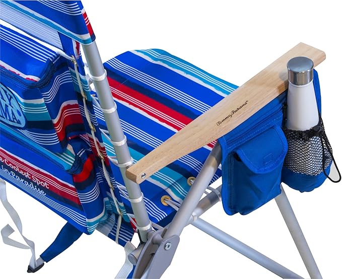 Tommy Bahama Hi-Boy 17 Seat Height 4-Position Lace-Up Suspension Folding Beach Backpack Chair