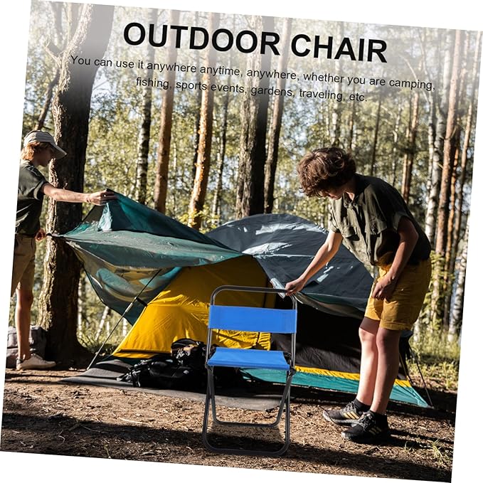 Camping Chairs for Adults Portable Folding Stool Lightweight Outdoor Small for Picnic Barbecue Sturdy Construction