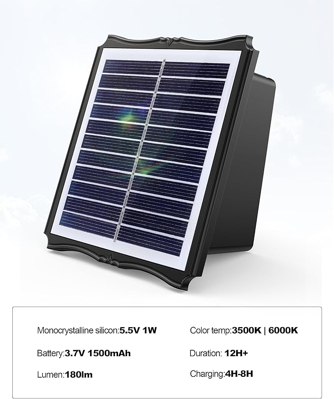 Solar Wall Lights Outdoor 6500K 3000K 4 Pack 1500mAh Wall Lights Solar Powered IP65 Outdoor Up and Down Solar Lighting for Wall