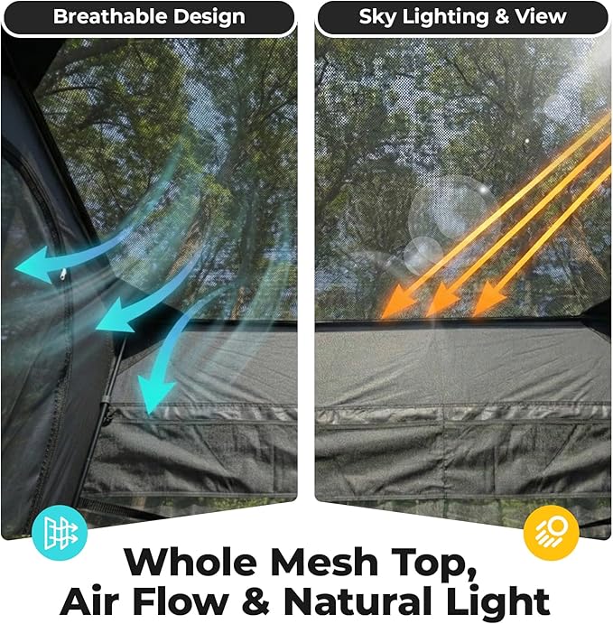 EighteenTek® Shower Tent Camping 2-Room Portable Changing Room Outdoor Shower Enclosure Pop Up Privacy Tent Shelter with Floor &amp Doors Waterproof &amp Lightweight Camping Toilet Bathroom
