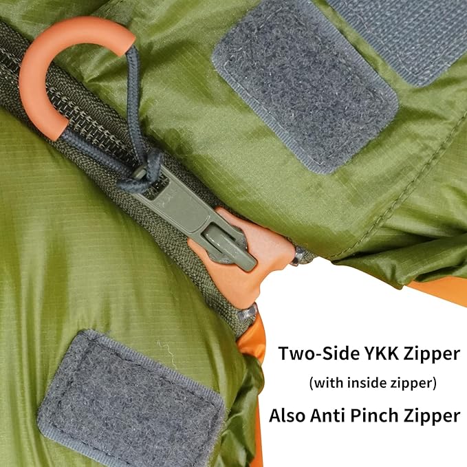 Mountainlodge 3-4 Seasons Shingle Sleeping Bag 15℉ with Inner Pocket for AdultPerfect for BackpackingTraveling and HikingIncluding Free Compression Stuff Sack.