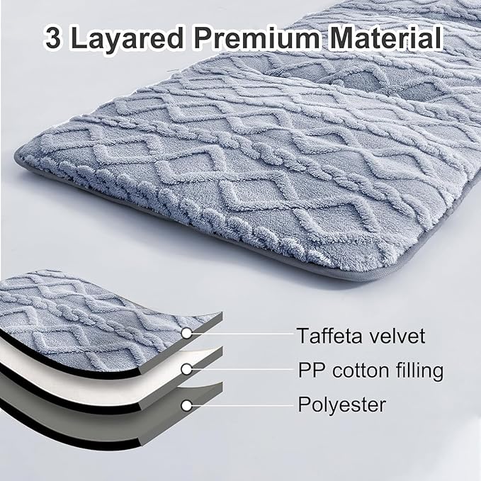 Folding Camping Cot Pad - Portable &amp Comfortable Outdoor Sleeping Mat with Elastic Strap Lightweight Waterproof Bottom Mattress Pad