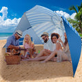 Beach Shelter Umbrella Premiere UPF 50+ Umbrella Shelter for Sun and Rain Protection for Adult (10-FootBlue Stripe)