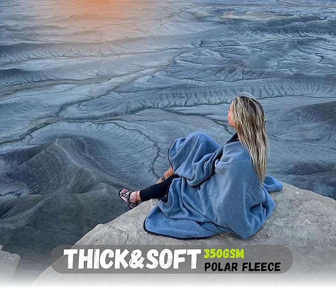 SUITEDNOMAD Large Waterproof Outdoor Stadium Blanket Windproof and Warm Extra Thick Fleece or Quilted Sherpa Great for Cold Weather Camping Picnic Sports Festivals
