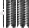24 Inches Straight Rebar Stakes(20-Pack) 1/2 Diameter Steel Metal Stakes for Garden with Chisel Point End Heavy Duty Ground Anchors for Landscape Concrete Form Camping &amp Trapping Black
